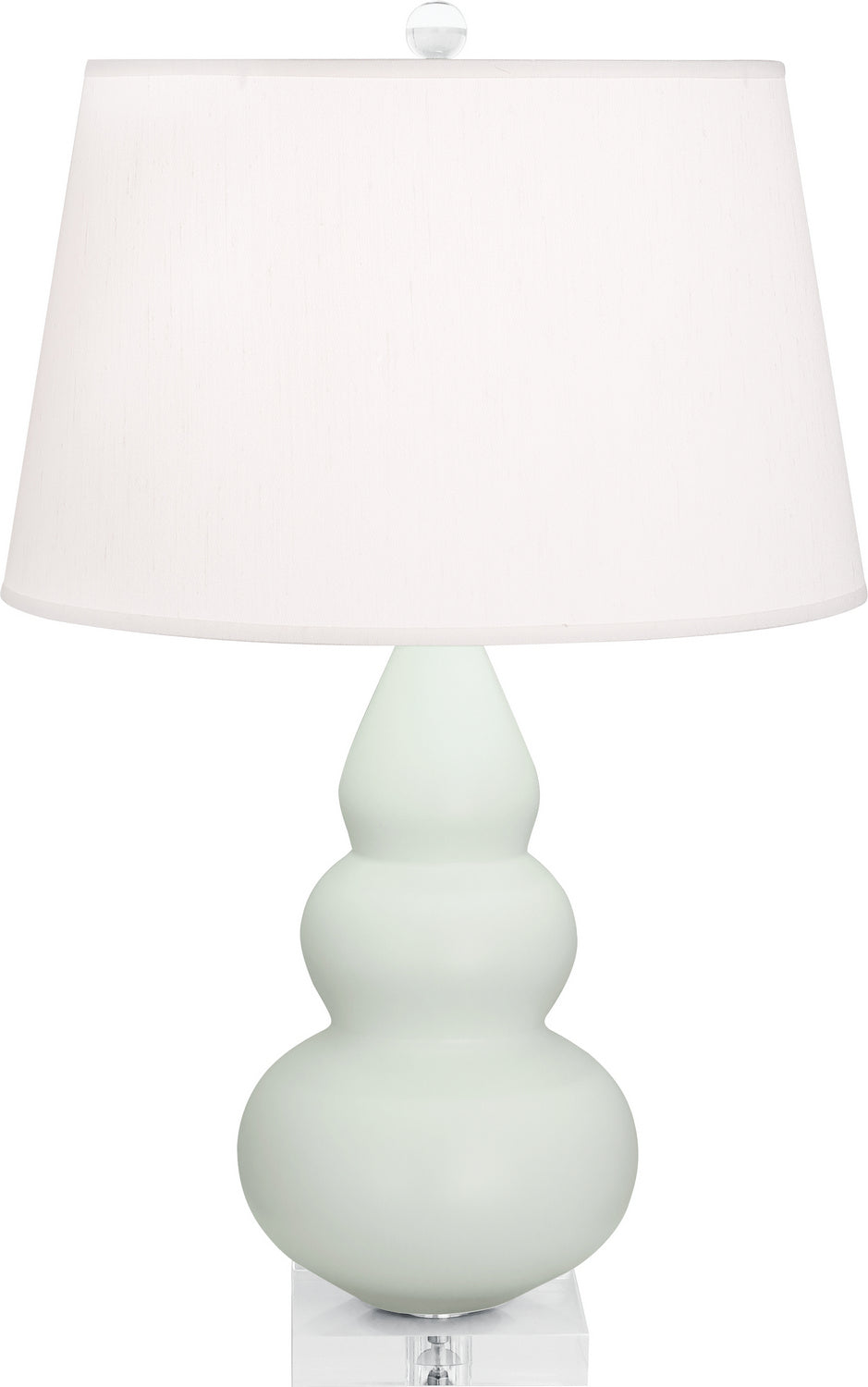 Robert Abbey - MCL33 - One Light Accent Lamp - Small Triple Gourd - Matte Celadon Glazed Ceramic w/Lucite