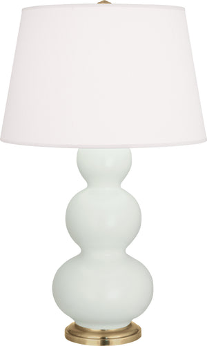 Robert Abbey - MCL40 - One Light Table Lamp - Triple Gourd - Matte Celadon Glazed Ceramic w/Antique Natural Brass