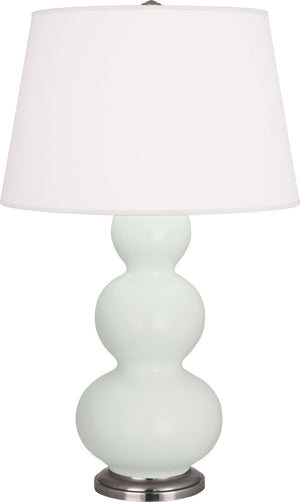 Robert Abbey - MCL42 - One Light Table Lamp - Triple Gourd - Matte Celadon Glazed Ceramic w/Antique Silver