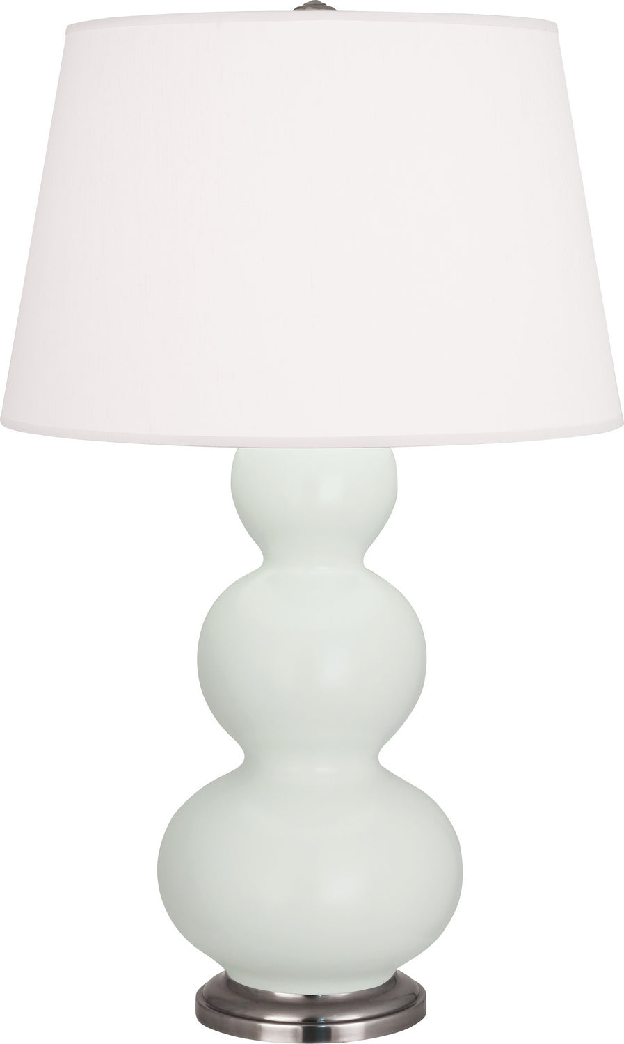 Robert Abbey - MCL42 - One Light Table Lamp - Triple Gourd - Matte Celadon Glazed Ceramic w/Antique Silver