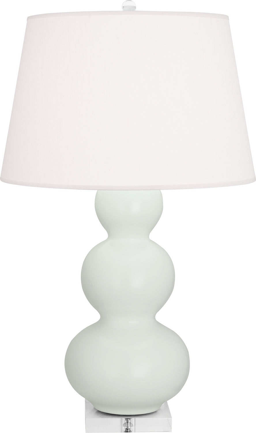 Robert Abbey - MCL43 - One Light Table Lamp - Triple Gourd - Matte Celadon Glazed Ceramic w/Lucite