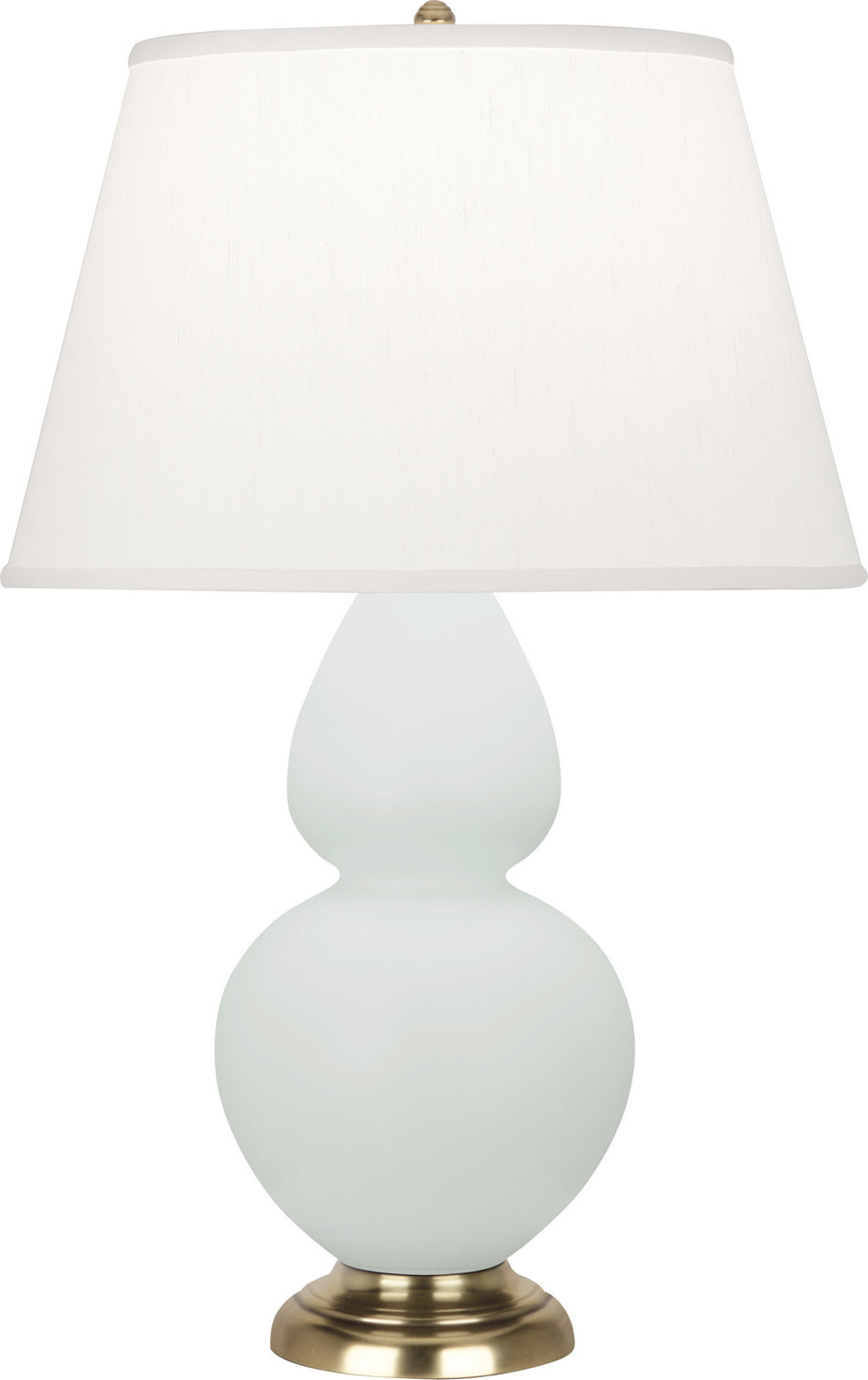 Robert Abbey - MCL55 - One Light Table Lamp - Double Gourd - Matte Celadon Glazed Ceramic w/Antique Natural Brass