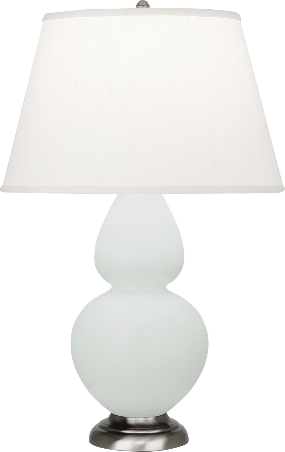 Robert Abbey - MCL59 - One Light Table Lamp - Double Gourd - Matte Celadon Glazed Ceramic w/Antique Silver