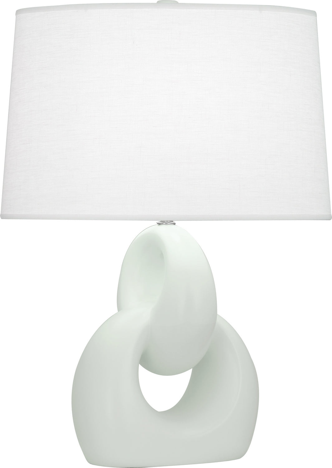 Robert Abbey - MCL81 - One Light Table Lamp - Fusion - Matte Celadon Glazed Ceramic w/Polished Nickel