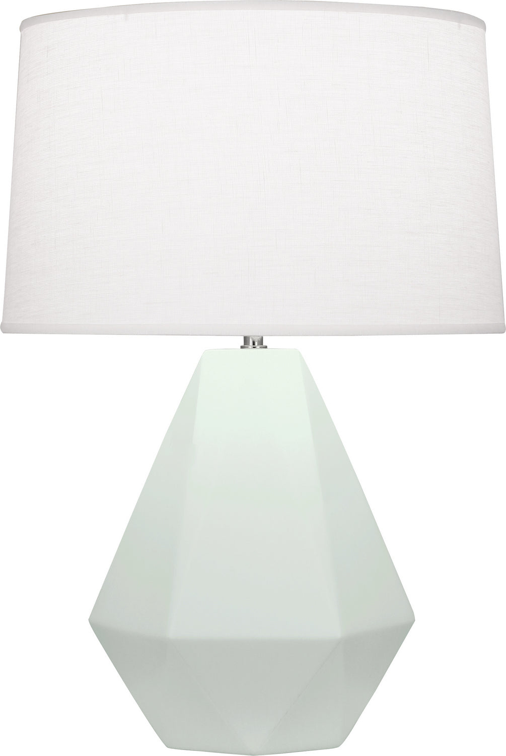 Robert Abbey - MCL97 - One Light Table Lamp - Delta - Matte Celadon Glazed Ceramic w/Polished Nickel