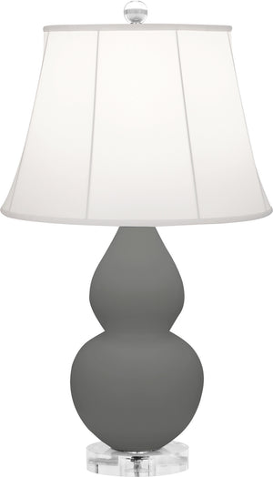 Robert Abbey - MCR13 - One Light Accent Lamp - Small Double Gourd - Matte Ash Glazed Ceramic w/Lucite Base