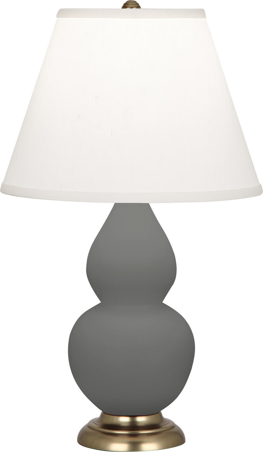 Robert Abbey - MCR50 - One Light Accent Lamp - Small Double Gourd - Matte Ash Glazed Ceramic w/Antique Natural Brass