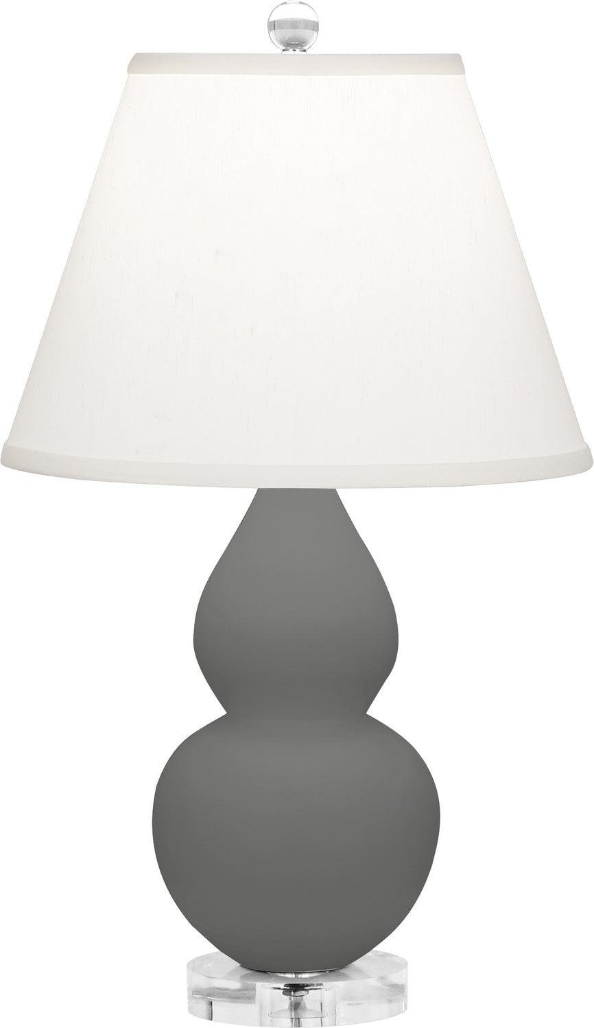 Robert Abbey - MCR53 - One Light Accent Lamp - Small Double Gourd - Matte Ash Glazed Ceramic w/Lucite