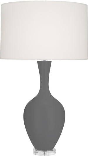 Robert Abbey - MCR80 - One Light Table Lamp - Audrey - Matte Ash Glazed Ceramic