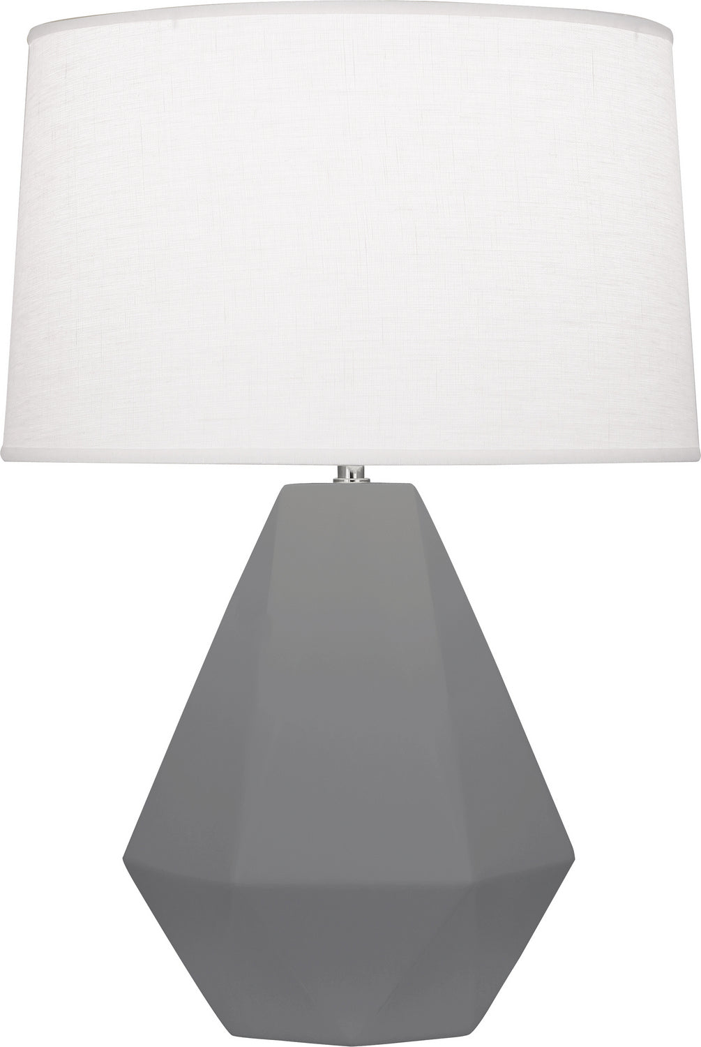 Robert Abbey - MCR97 - One Light Table Lamp - Delta - Matte Ash Glazed Ceramic