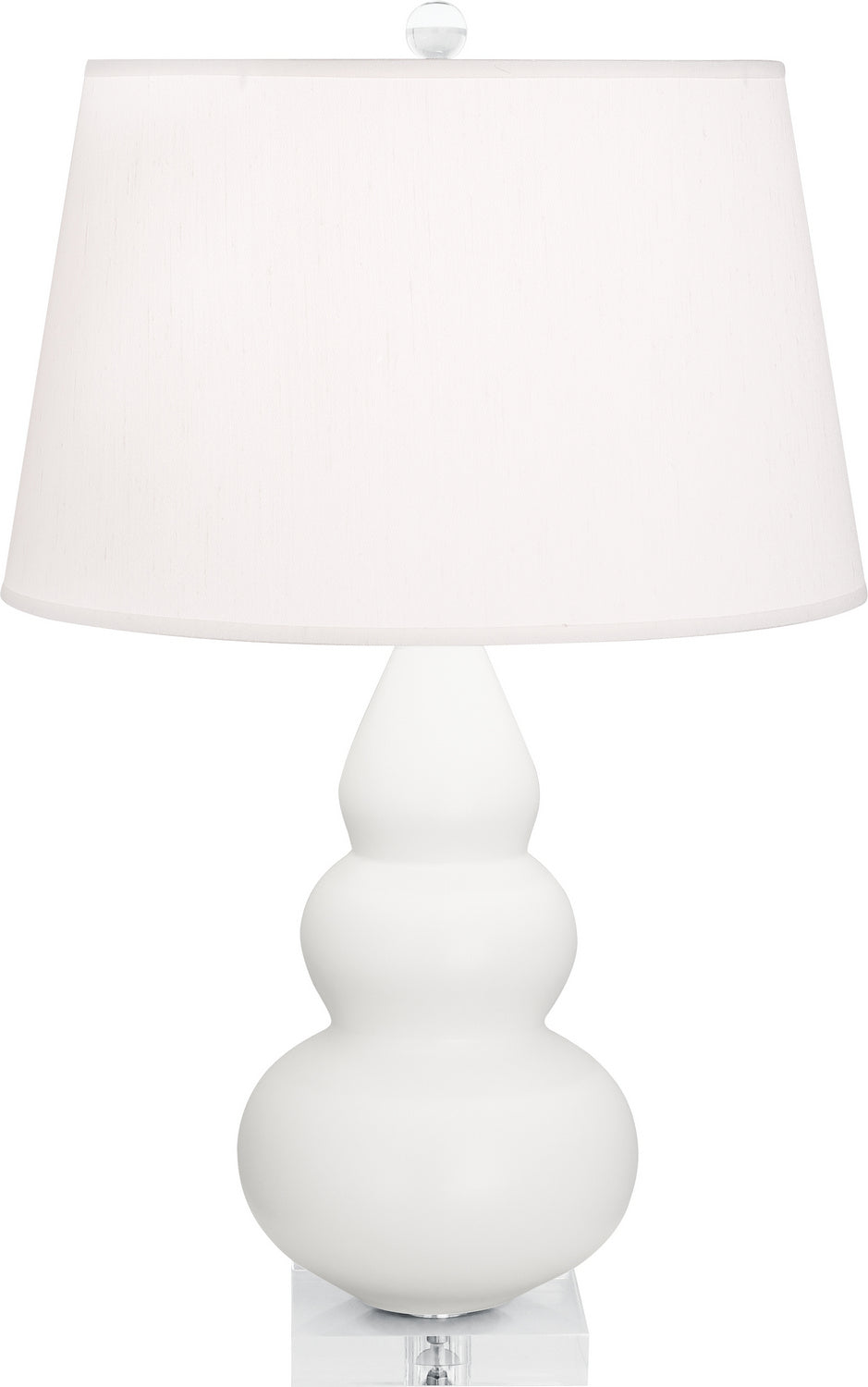 Robert Abbey - MLY33 - One Light Accent Lamp - Small Triple Gourd - Matte Lily Glazed Ceramic w/Lucite