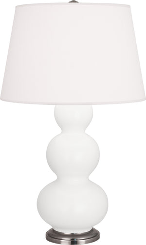 Robert Abbey - MLY42 - One Light Table Lamp - Triple Gourd - Matte Lily Glazed Ceramic w/Antique Silver