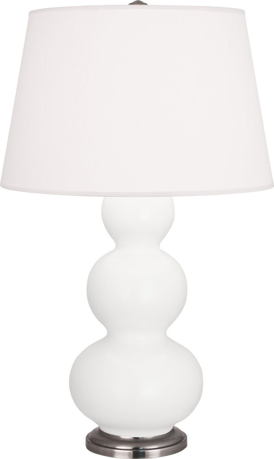 Robert Abbey - MLY42 - One Light Table Lamp - Triple Gourd - Matte Lily Glazed Ceramic w/Antique Silver