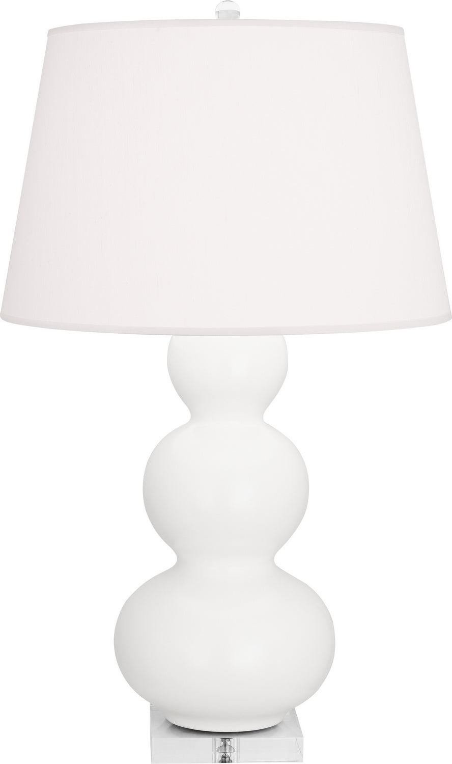 Robert Abbey - MLY43 - One Light Table Lamp - Triple Gourd - Matte Lily Glazed Ceramic w/Lucite