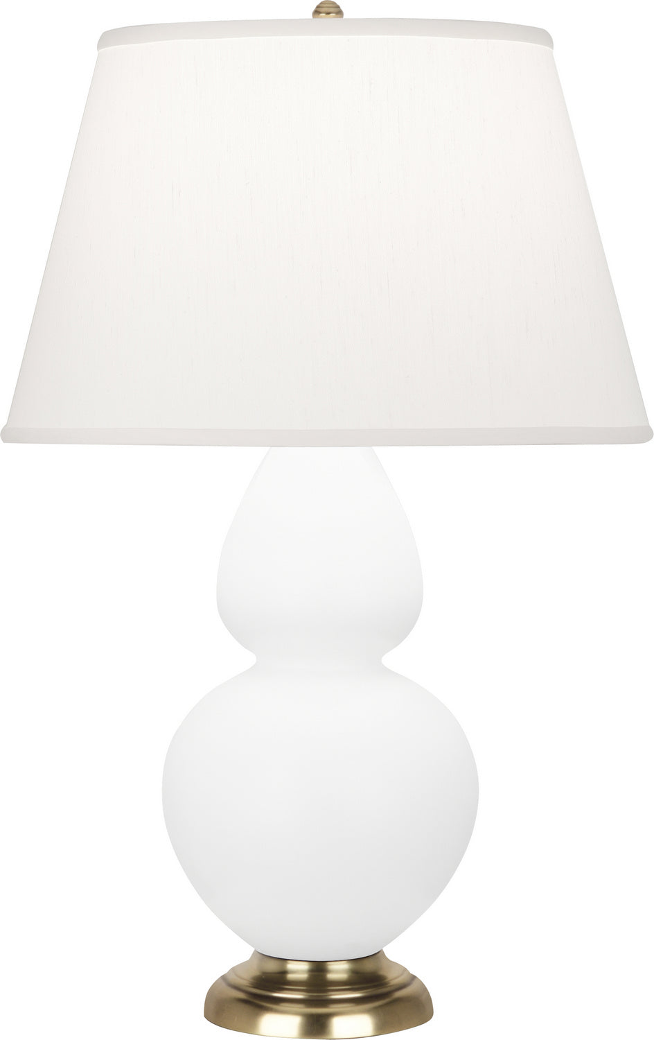 Robert Abbey - MLY55 - One Light Table Lamp - Double Gourd - Matte Lily Glazed Ceramic w/Antique Natural Brass