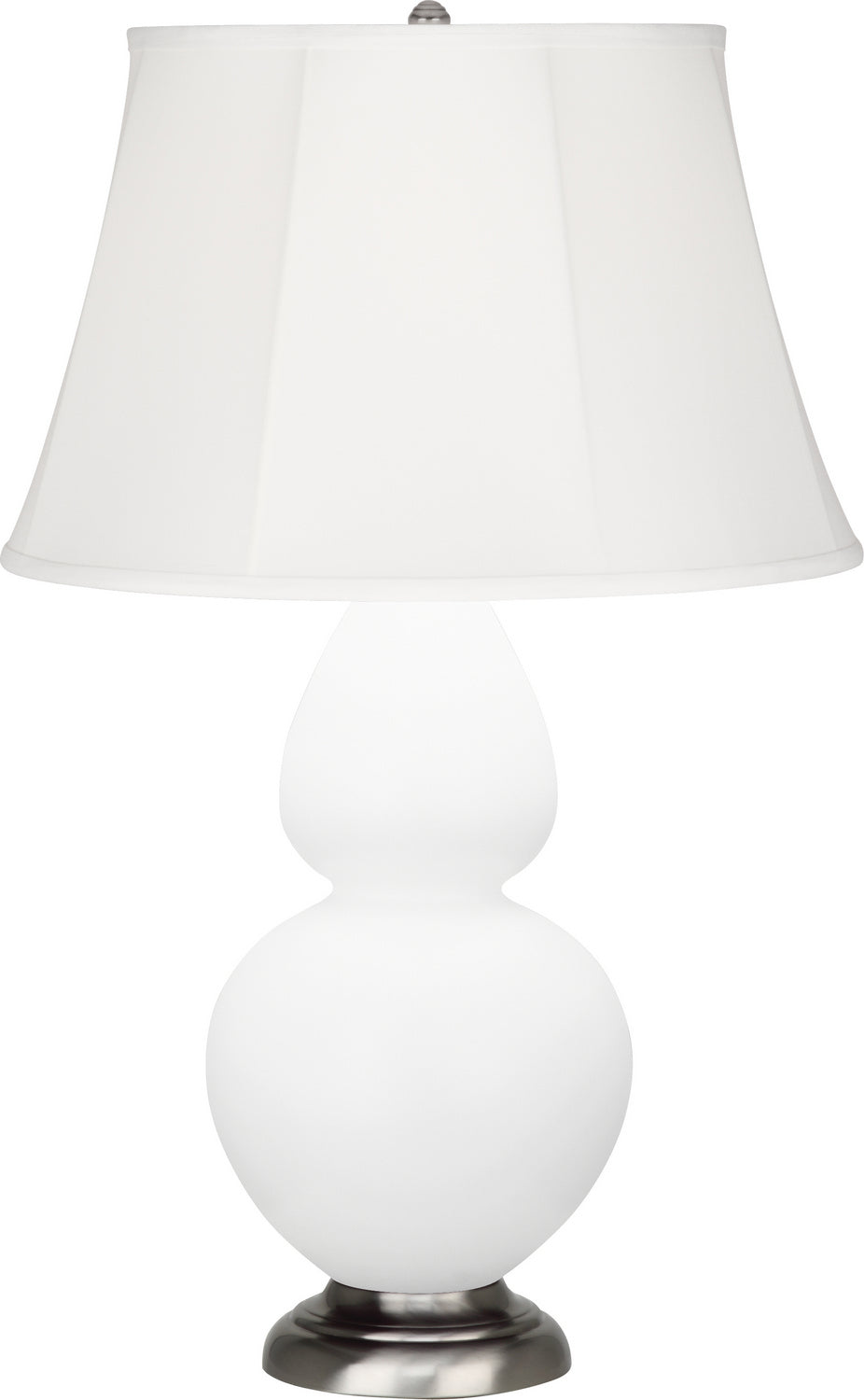 Robert Abbey - MLY58 - One Light Table Lamp - Double Gourd - Matte Lily Glazed Ceramic w/Antique Silver