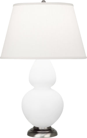 Robert Abbey - MLY59 - One Light Table Lamp - Double Gourd - Matte Lily Glazed Ceramic w/Antique Silver