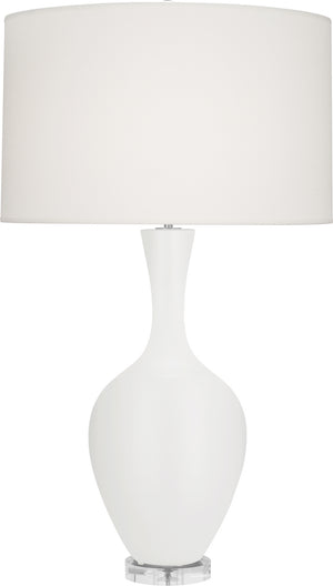 Robert Abbey - MLY80 - One Light Table Lamp - Audrey - Matte Lily Glazed Ceramic