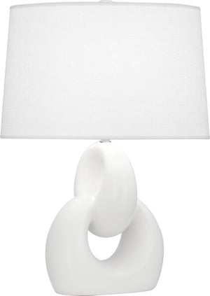 Robert Abbey - MLY81 - One Light Table Lamp - Fusion - Matte Lily Glazed Ceramic w/Polished Nickel