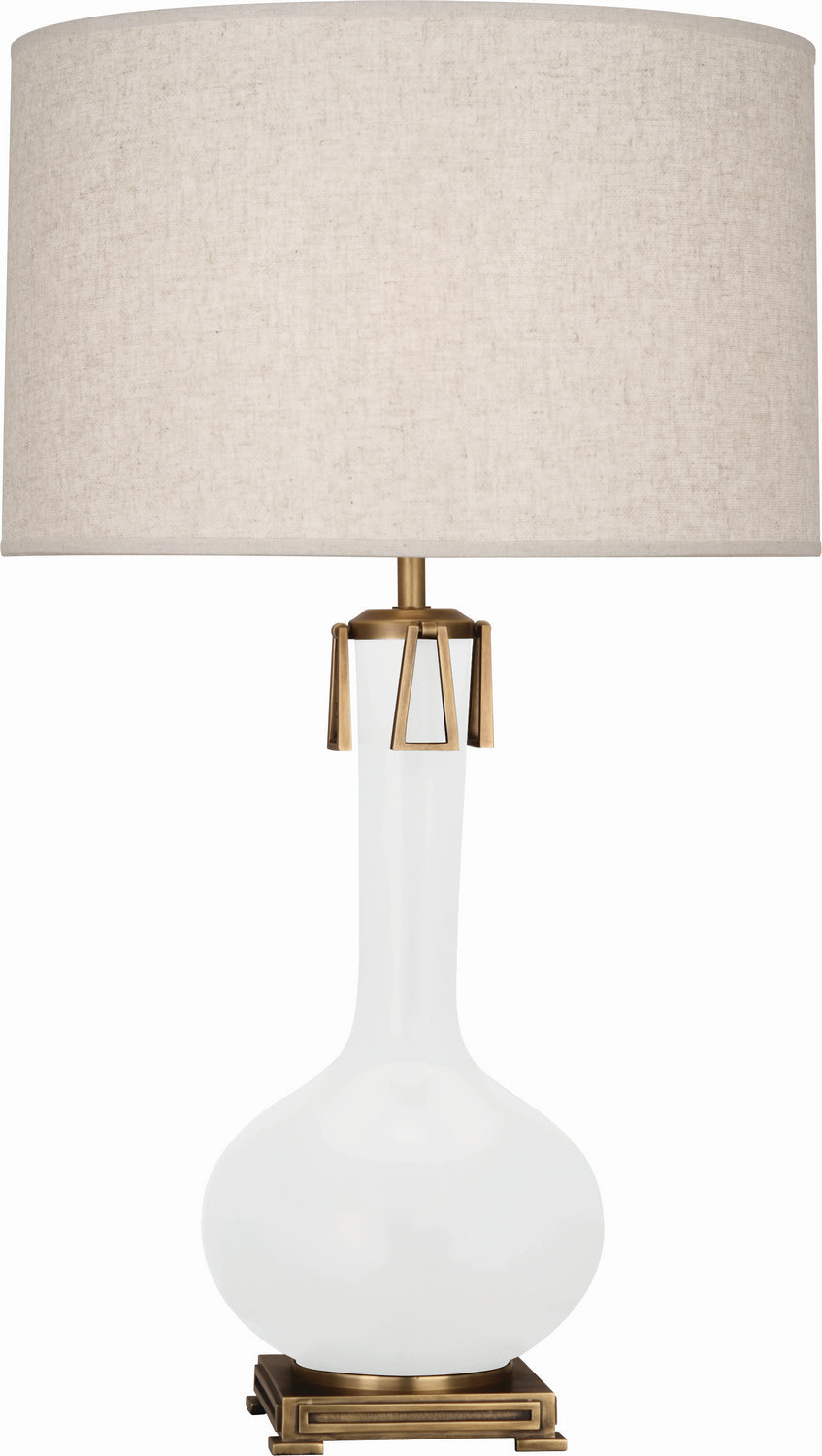 Robert Abbey - MLY92 - One Light Table Lamp - Athena - Matte Lily Glazed Ceramic w/Aged Brass