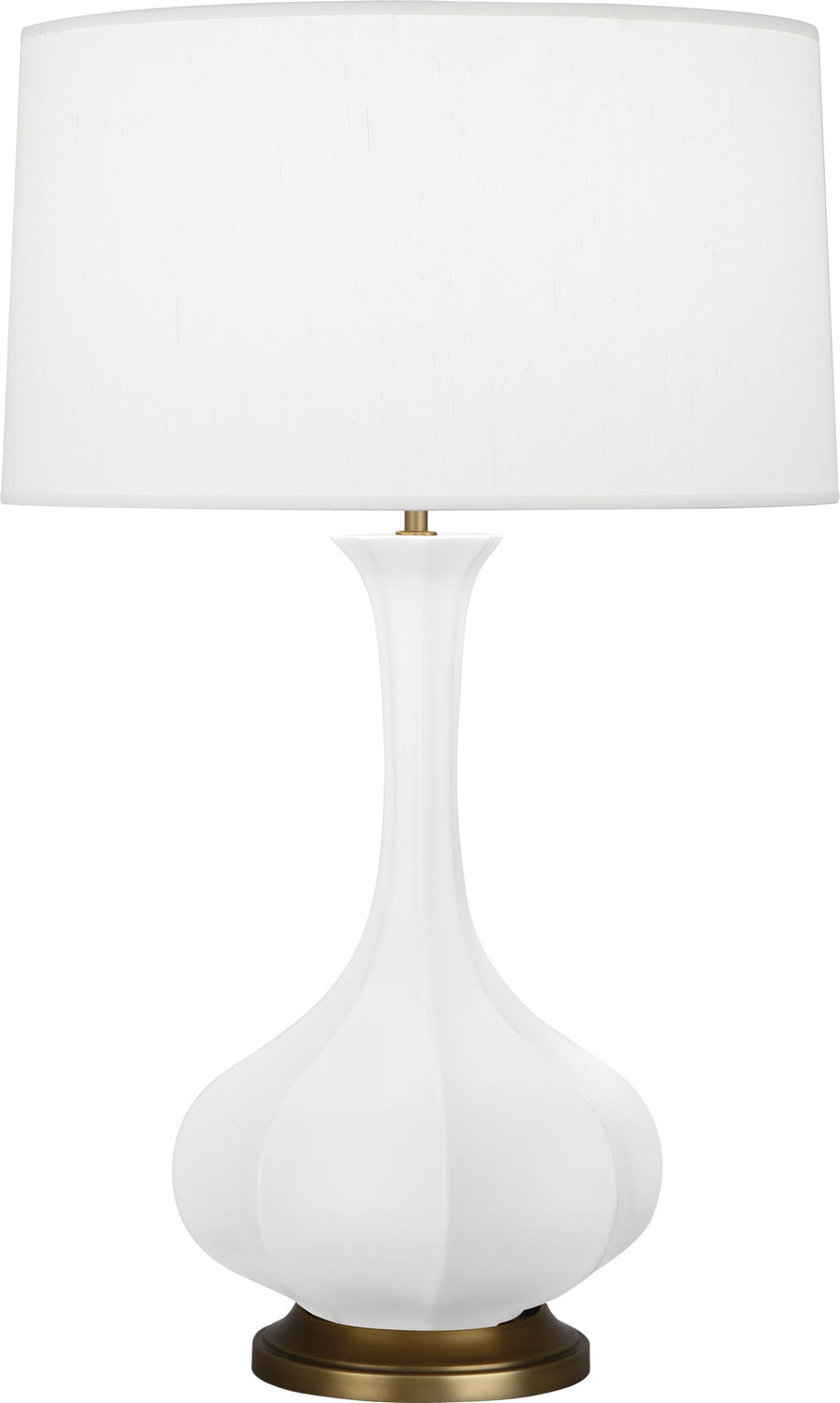 Robert Abbey - MLY94 - One Light Table Lamp - Pike - Matte Lily Glazed Ceramic w/Aged Brass