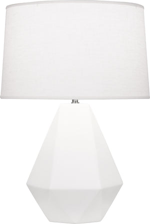 Robert Abbey - MLY97 - One Light Table Lamp - Delta - Matte Lily Glazed Ceramic w/Polished Nickel