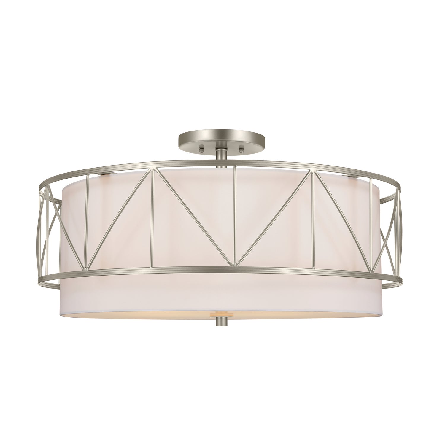 Kichler - 52076SN - Four Light Semi Flush Mount - Birkleigh - Satin Nickel