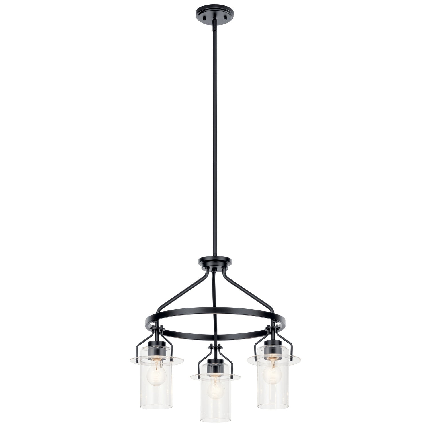 Kichler - 52377BK - Three Light Chandelier - Everett - Black