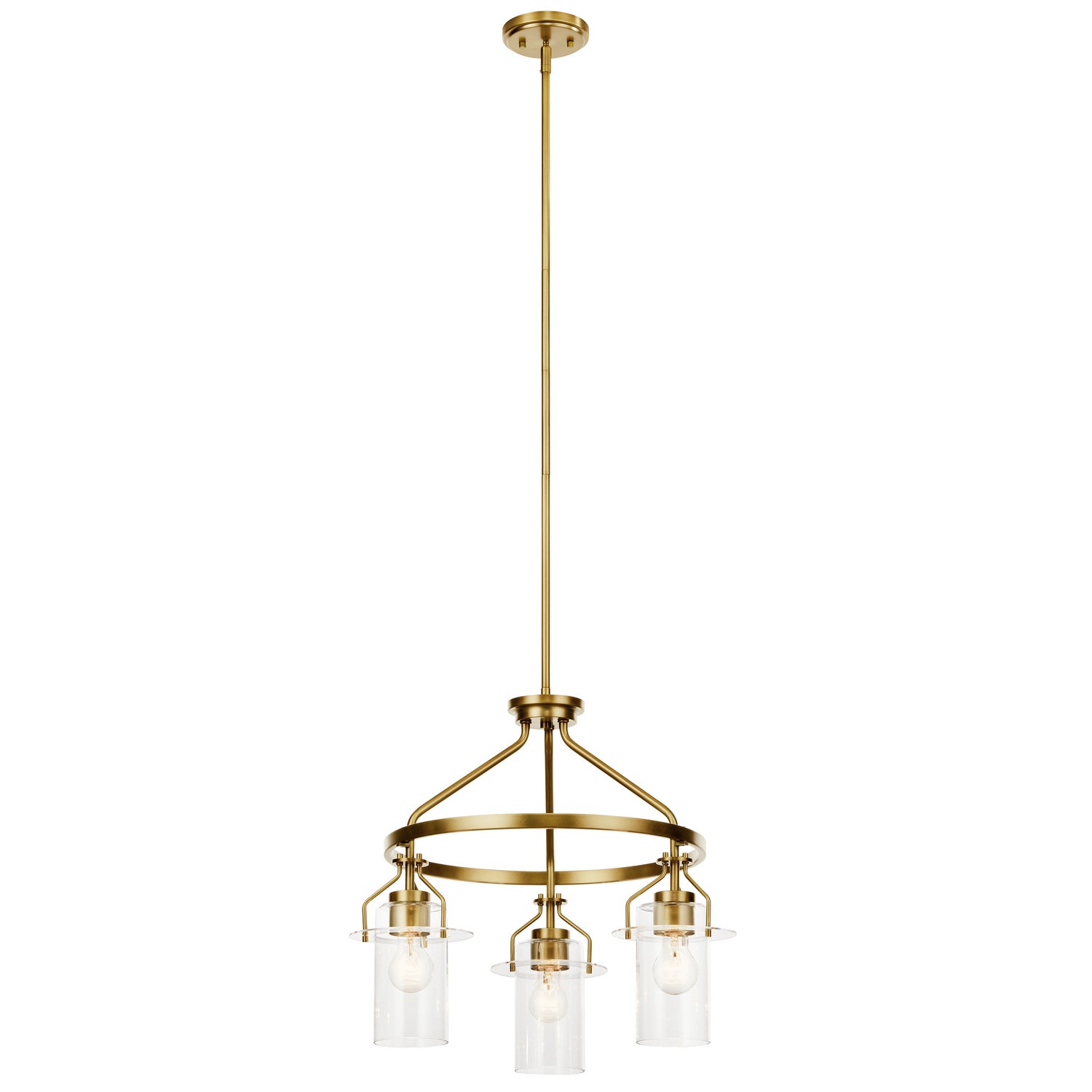 Kichler - 52377NBR - Three Light Chandelier - Everett - Brushed Brass