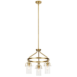 Kichler - 52377NBR - Three Light Chandelier - Everett - Brushed Brass