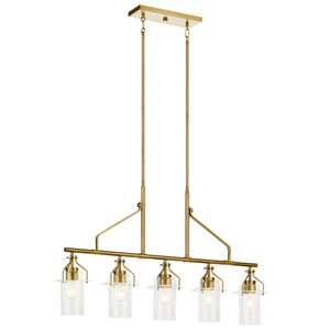 Kichler - 52379NBR - Five Light Linear Chandelier - Everett - Brushed Brass