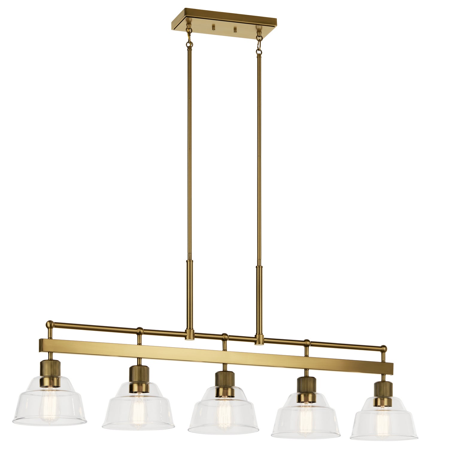 Kichler - 52404BNB - Five Light Linear Chandelier - Eastmont - Brushed Brass