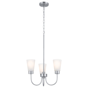 Kichler - 52442NI - Three Light Chandelier - Erma - Brushed Nickel