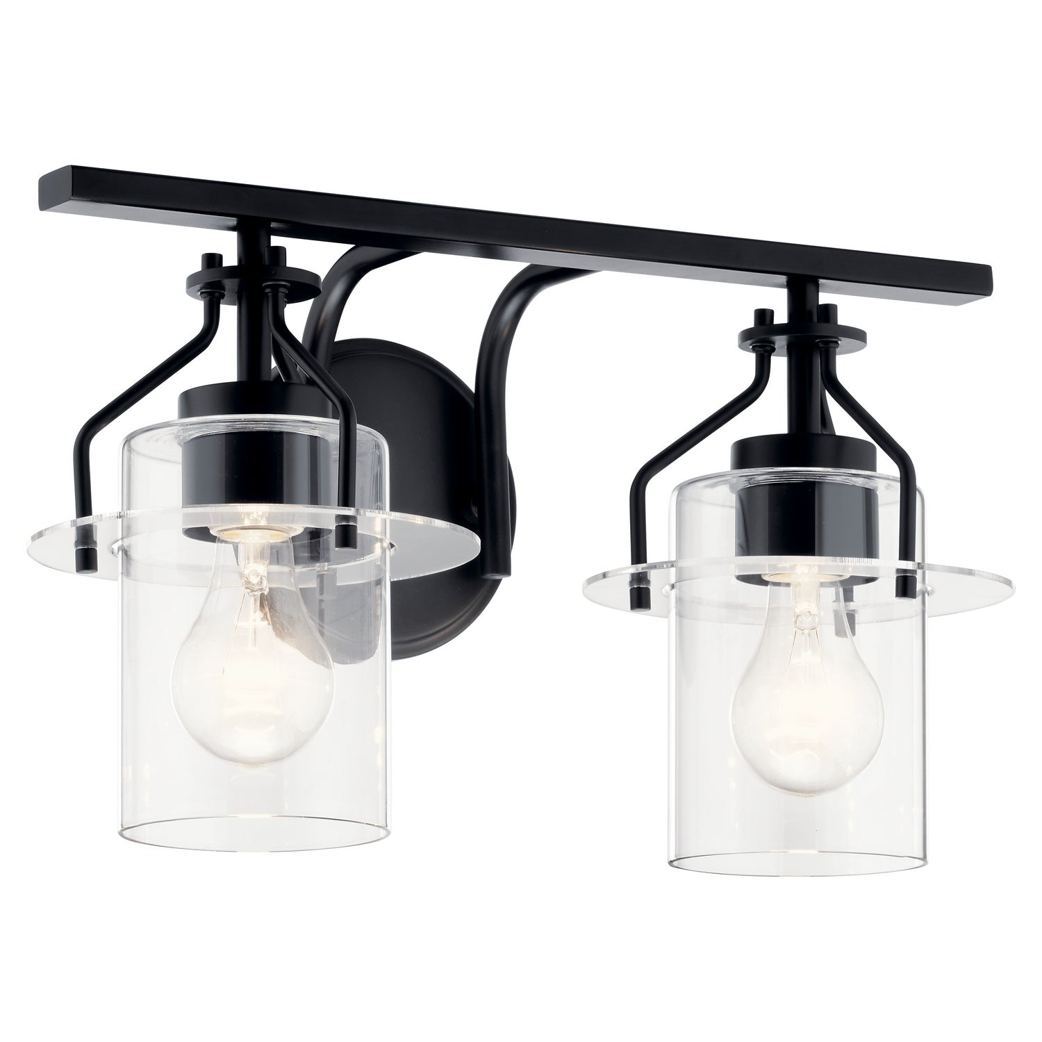 Kichler - 55078BK - Two Light Bath - Everett - Black