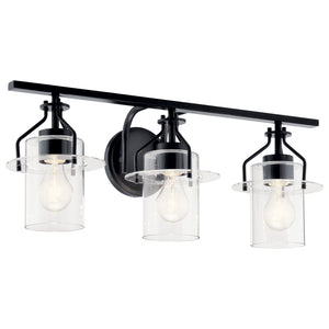 Kichler - 55079BK - Three Light Bath - Everett - Black