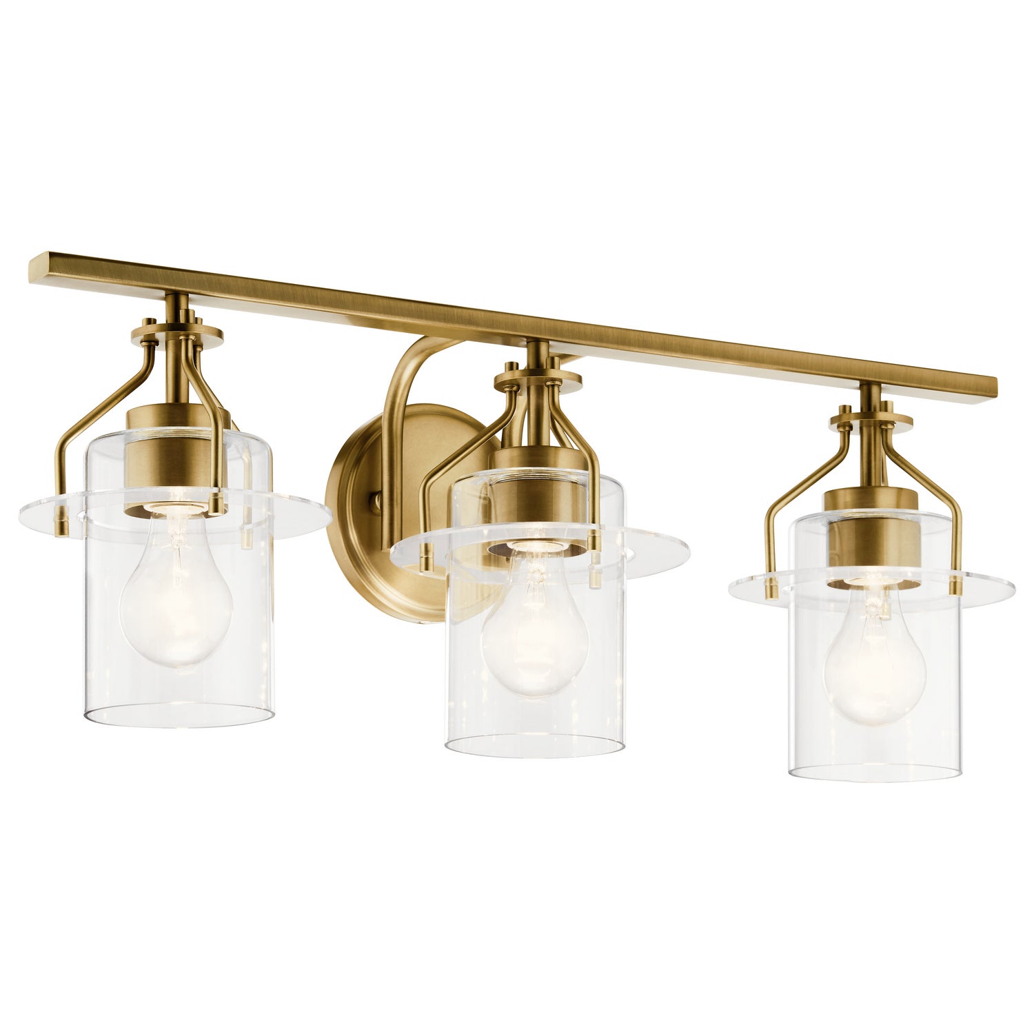 Kichler - 55079NBR - Three Light Bath - Everett - Brushed Brass