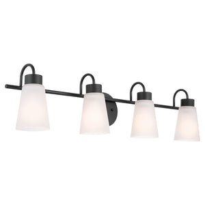 Kichler - 55127BK - Four Light Bath - Erma - Black