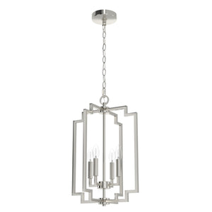 Hunter - 19575 - Four Light Pendant - Zoanne - Brushed Nickel