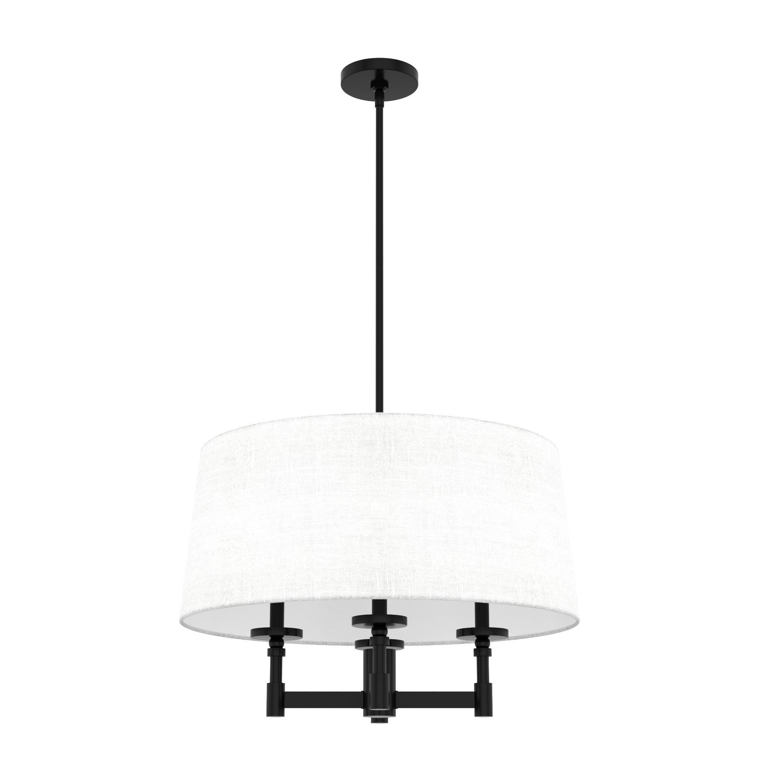 Hunter - 19702 - Four Light Pendant - Briargrove - Matte Black