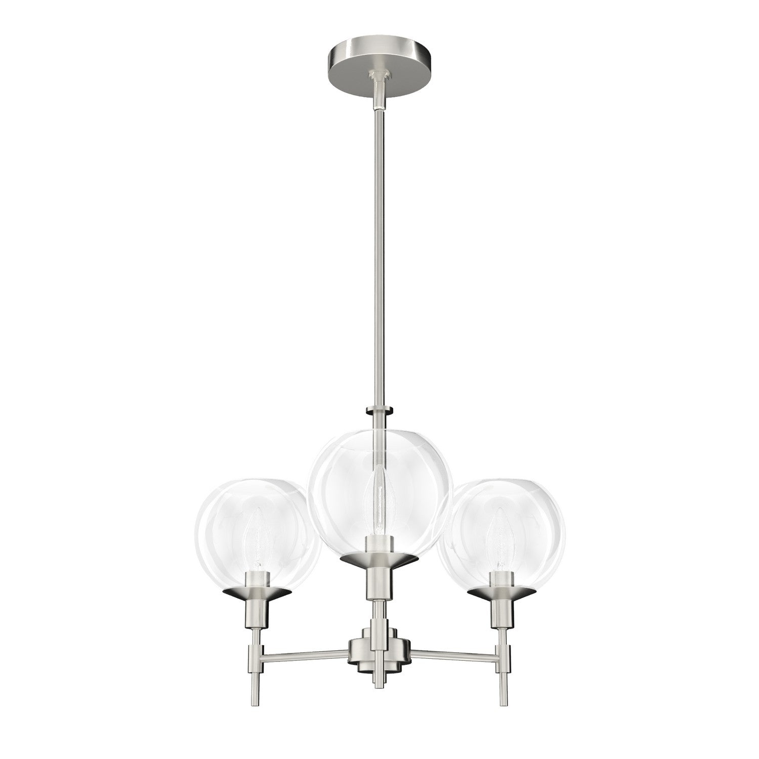 Hunter - 19740 - Three Light Chandelier - Xidane - Brushed Nickel