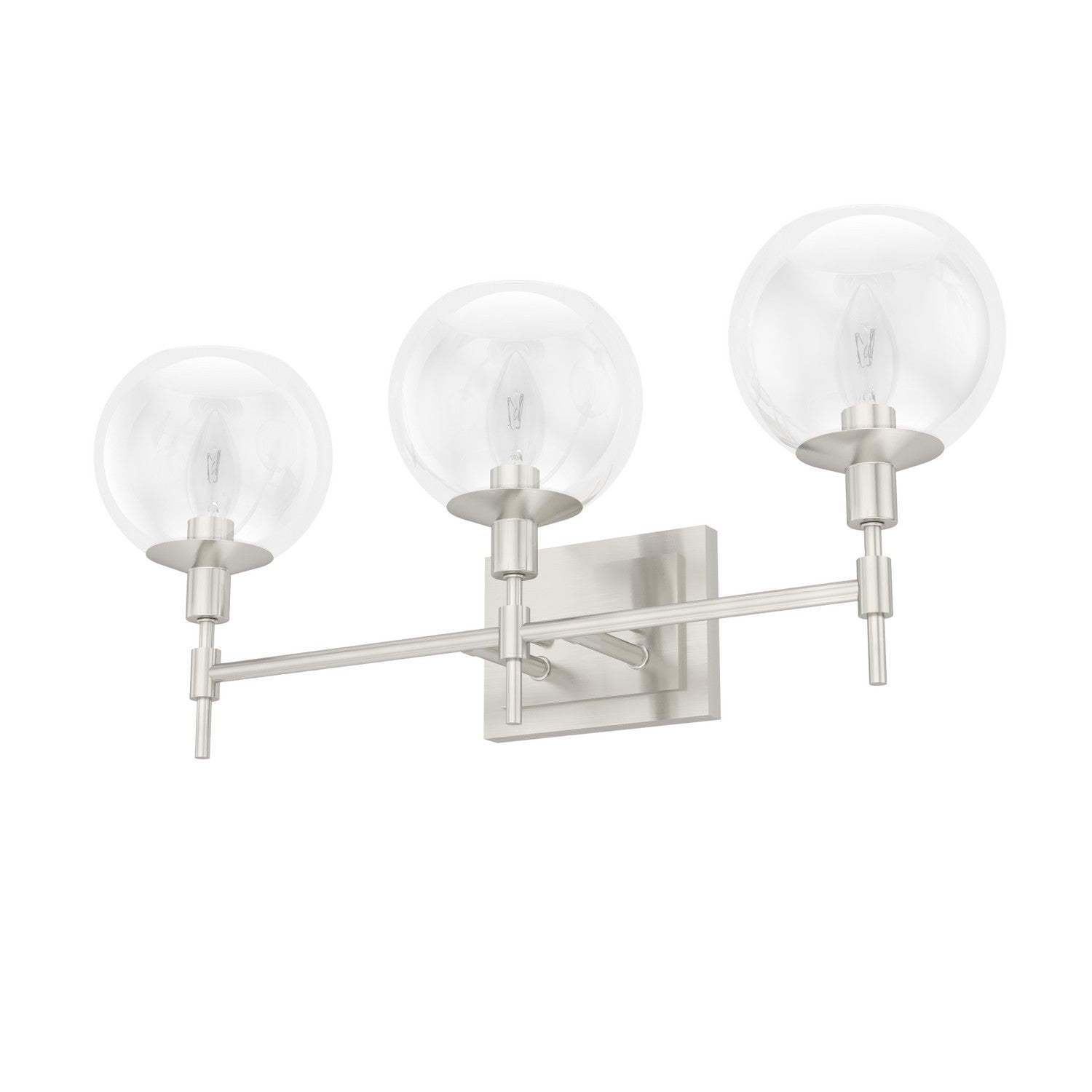 Hunter - 19764 - Three Light Bathroom Vanity - Xidane - Brushed Nickel