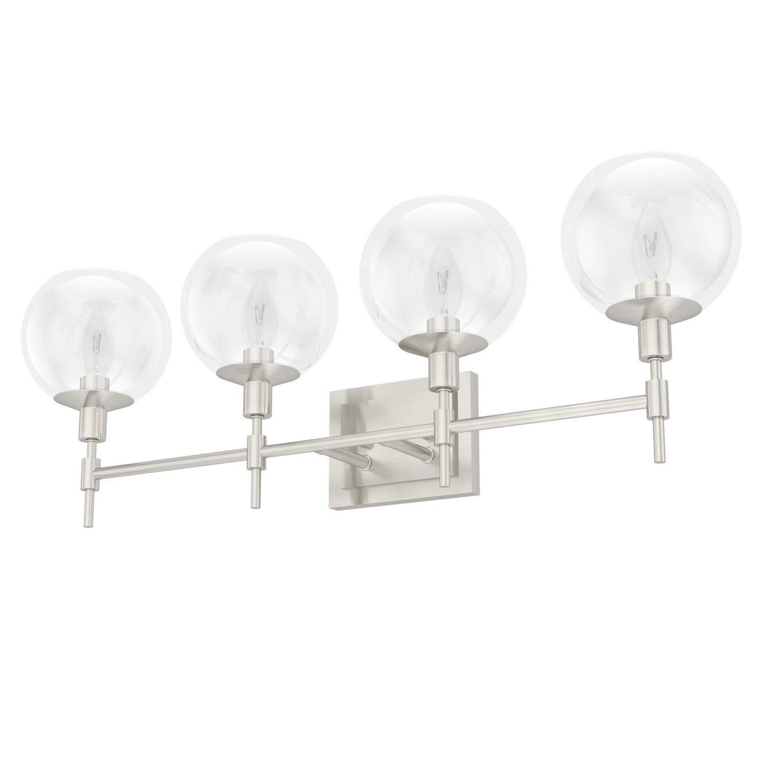 Hunter - 19766 - Four Light Bathroom Vanity - Xidane - Brushed Nickel