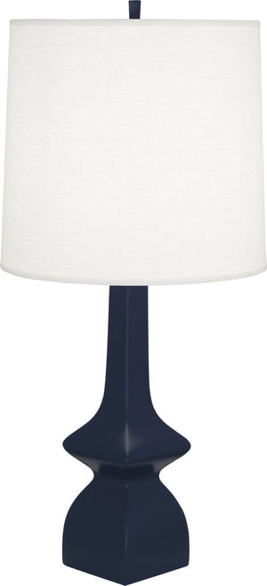 Robert Abbey - MMB10 - One Light Table Lamp - Jasmine - MATTE MIDNIGHT BLUE GLAZED CERAMIC