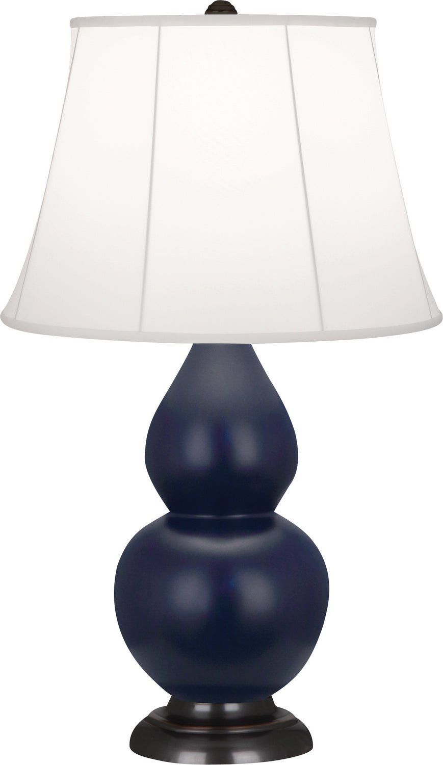 Robert Abbey - MMB11 - One Light Accent Lamp - Small Double Gourd - Matte Midnight Blue Glazed Ceramic w/Bronze