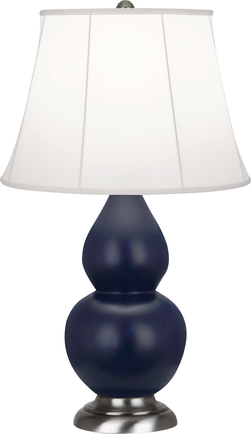 Robert Abbey - MMB12 - One Light Accent Lamp - Small Double Gourd - Matte Midnight Blue Glazed Ceramic w/Antique Silver