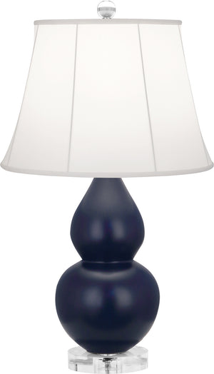 Robert Abbey - MMB13 - One Light Accent Lamp - Small Double Gourd - Matte Midnight Blue Glazed Ceramic w/Lucite Base