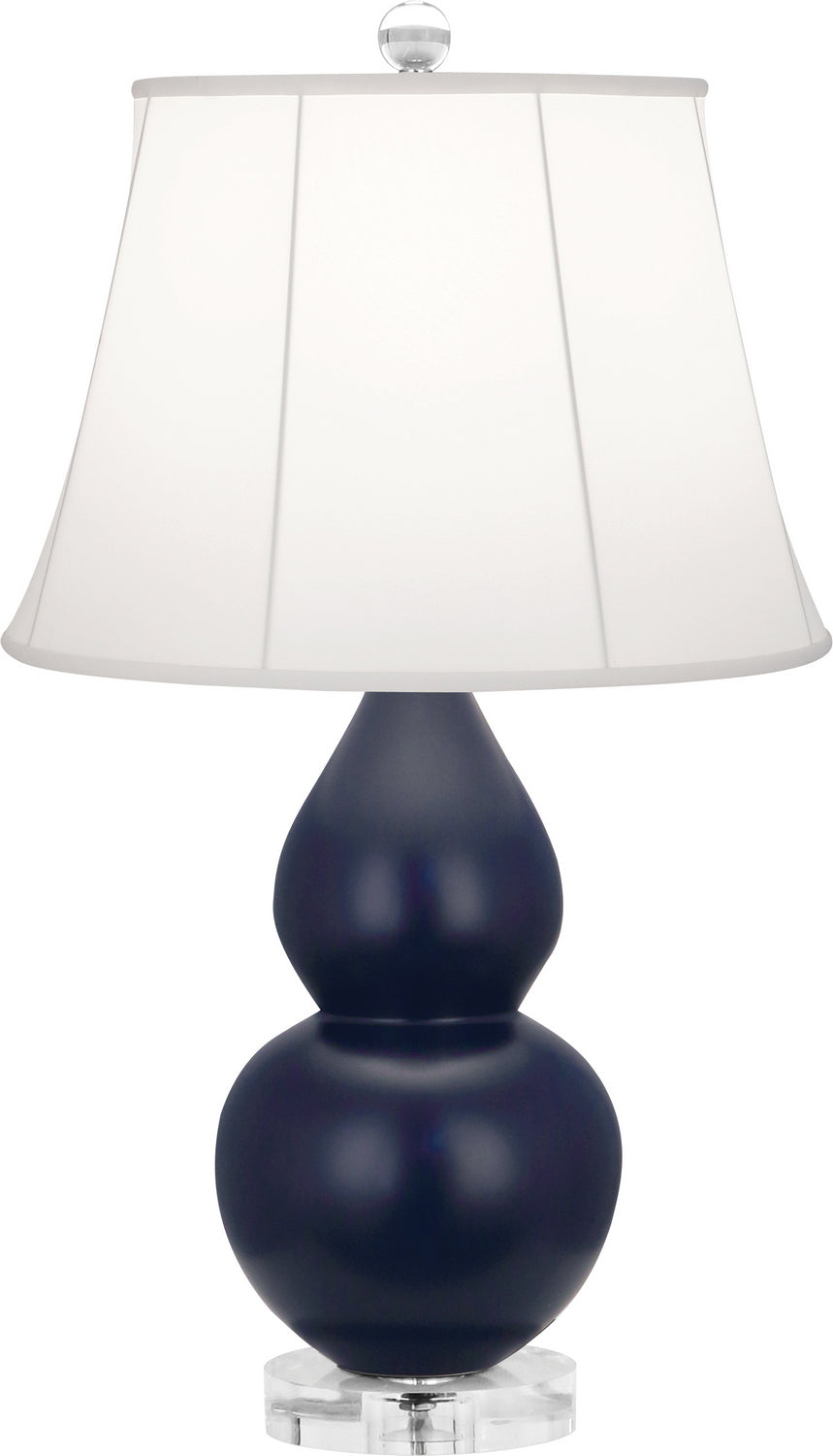 Robert Abbey - MMB13 - One Light Accent Lamp - Small Double Gourd - Matte Midnight Blue Glazed Ceramic w/Lucite Base