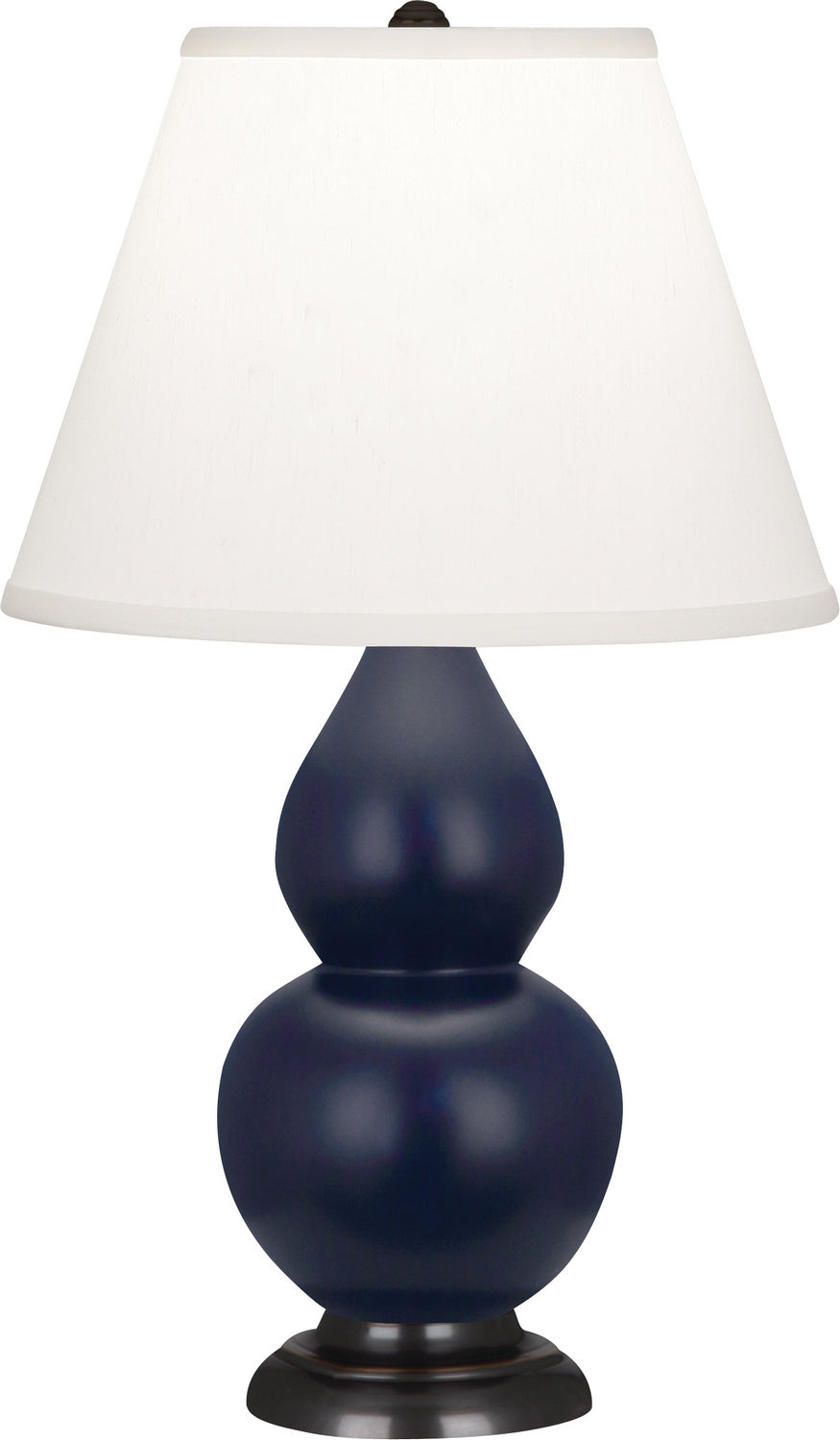 Robert Abbey - MMB51 - One Light Accent Lamp - Small Double Gourd - Matte Midnight Blue Glazed Ceramic w/Bronze