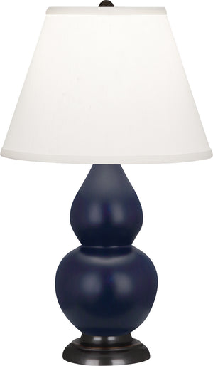 Robert Abbey - MMB51 - One Light Accent Lamp - Small Double Gourd - Matte Midnight Blue Glazed Ceramic w/Bronze