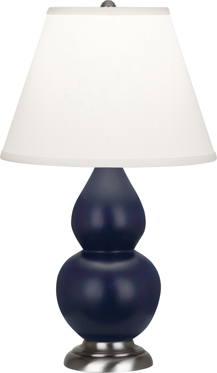 Robert Abbey - MMB52 - One Light Accent Lamp - Small Double Gourd - Matte Midnight Blue Glazed Ceramic w/Antique Silver